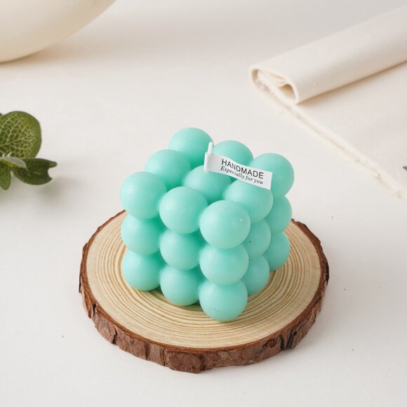 ✨ Aesthetic Bubble Cube Candle 🕯️ Soy Wax Scented Home Decor Gift - Picture 13 of 14